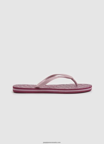 rake play șlapi de plajă femei Pepe Jeans roșu prăfuit 6Z0R46698