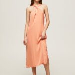 rochie casey din satin simplu femei Pepe Jeans piersică 6Z0R46187