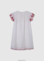 rochie cu croială romantică fată Pepe Jeans alb 6Z0R461375 - imagine 2
