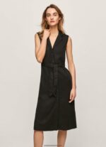 rochie cu guler cu rever femei Pepe Jeans negru 6Z0R46224 - imagine 2