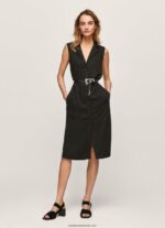 rochie cu guler cu rever femei Pepe Jeans negru 6Z0R46224