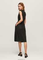 rochie cu guler cu rever femei Pepe Jeans negru 6Z0R46224 - imagine 4