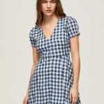 rochie cu imprimeu in carouri femei Pepe Jeans multi 6Z0R46184