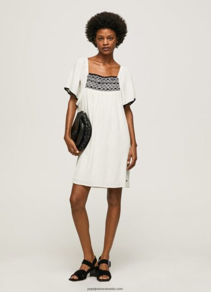 rochie din bumbac bambula femei Pepe Jeans mousse 6Z0R46188