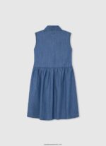 rochie din denim cu maneci cu armhole fată Pepe Jeans denim 6Z0R461385 - imagine 2