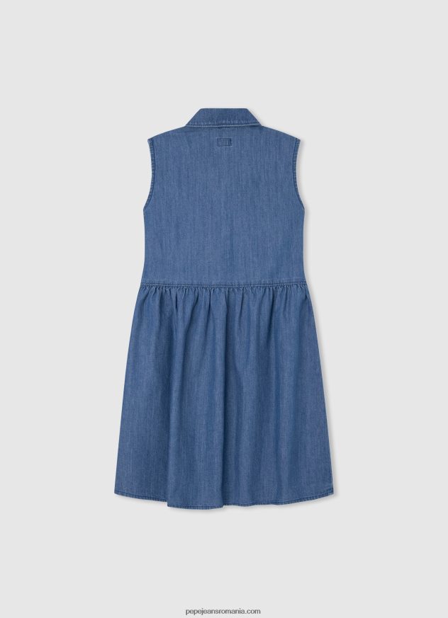 rochie din denim cu maneci cu armhole fată Pepe Jeans denim 6Z0R461385 - imagine 2