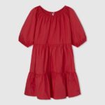 rochie din poplin de bumbac fată Pepe Jeans studio roșu 6Z0R461376