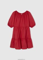 rochie din poplin de bumbac fată Pepe Jeans studio roșu 6Z0R461376