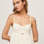 rochie dobby din bumbac prue femei Pepe Jeans alb 6Z0R46221