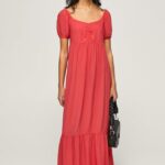 rochie fluidă femei Pepe Jeans studio roșu 6Z0R46150