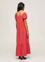 rochie fluidă femei Pepe Jeans studio roșu 6Z0R46150 - imagine 4