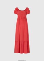 rochie fluidă femei Pepe Jeans studio roșu 6Z0R46150 - imagine 5