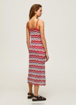rochie frida din tricot zig-zag femei Pepe Jeans studio roșu 6Z0R46170 - imagine 4