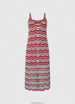 rochie frida din tricot zig-zag femei Pepe Jeans studio roșu 6Z0R46170 - imagine 5