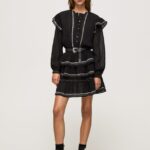 rochie mini cu detalii brodate femei Pepe Jeans negru 6Z0R46190