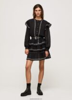 rochie mini cu detalii brodate femei Pepe Jeans negru 6Z0R46190