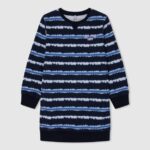 rochie mini cu dungi degradate fată Pepe Jeans dulwich 6Z0R461391