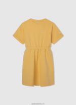 rochie mini cu dungi degradate fată Pepe Jeans roz moale 6Z0R461392 - imagine 5