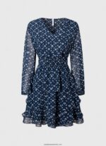 rochie mini cu imprimeu eyra femei Pepe Jeans multi 6Z0R46198 - imagine 5