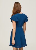 rochie patrizia cu guler incrucisat femei Pepe Jeans ocean 6Z0R46197 - imagine 4