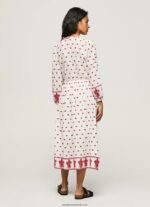 rochie populară brodată femei Pepe Jeans alb 6Z0R46149 - imagine 4