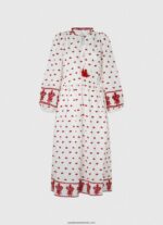 rochie populară brodată femei Pepe Jeans alb 6Z0R46149 - imagine 5
