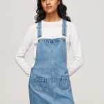 rochie salopeta din denim femei Pepe Jeans denim 6Z0R46162