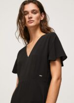 rochie scurtă cu decolteu în V femei Pepe Jeans negru 6Z0R46195 - imagine 3