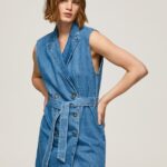 rochie scurtă din denim carmen femei Pepe Jeans denim 6Z0R46154