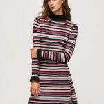rochie scurtă din tricot cu dungi femei Pepe Jeans multi 6Z0R46174