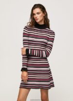 rochie scurtă din tricot cu dungi femei Pepe Jeans multi 6Z0R46174