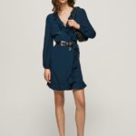 rochie scurtă înfășurată esha femei Pepe Jeans dulwich 6Z0R46158