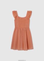 rochie skater cu guler rotunjit fată Pepe Jeans piersică 6Z0R461401 - imagine 2