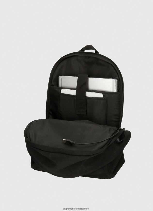 rucsac de performanță aris cu fermoar dublu femei Pepe Jeans negru 6Z0R46752 - imagine 5