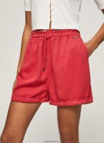 sac de hârtie se potrivesc pantaloni scurți femei Pepe Jeans studio roșu 6Z0R46533 - imagine 3