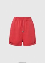 sac de hârtie se potrivesc pantaloni scurți femei Pepe Jeans studio roșu 6Z0R46533 - imagine 5