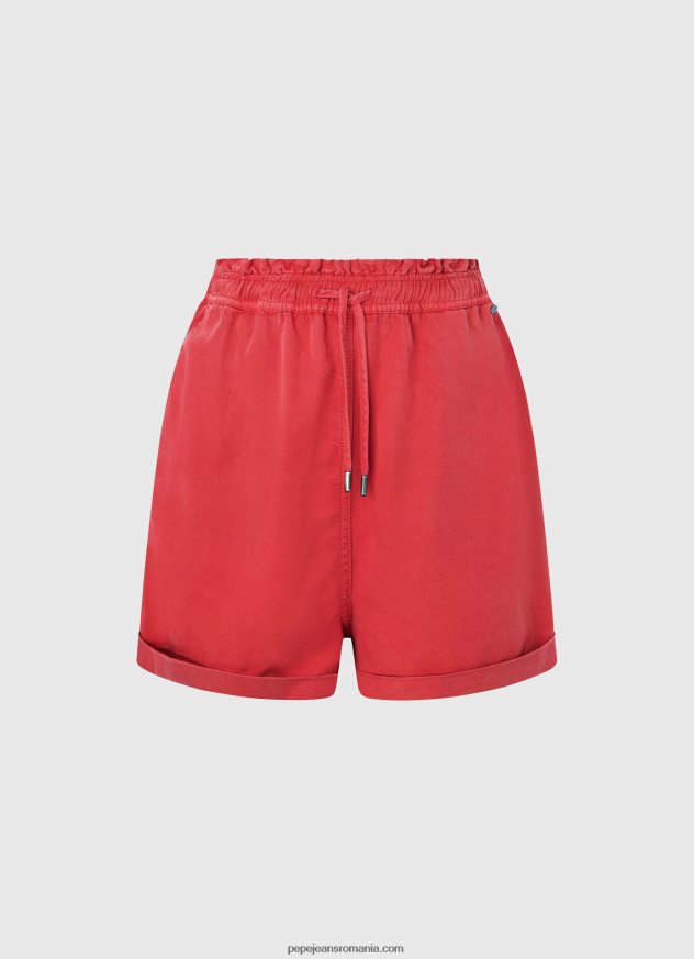 sac de hârtie se potrivesc pantaloni scurți femei Pepe Jeans studio roșu 6Z0R46533 - imagine 5