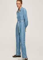salopeta lunga cu detaliu curea femei Pepe Jeans albastru 6Z0R46192