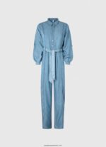salopeta lunga cu detaliu curea femei Pepe Jeans albastru 6Z0R46192 - imagine 5