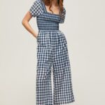 salopetă lungă cu imprimeu în carouri femei Pepe Jeans multi 6Z0R46185