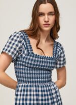 salopetă lungă cu imprimeu în carouri femei Pepe Jeans multi 6Z0R46185 - imagine 3