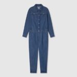salopetă lungă din denim de bumbac fată Pepe Jeans denim 6Z0R461363