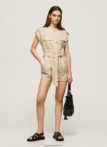 salopeta scurta cu centura femei Pepe Jeans piatră 6Z0R46176 - imagine 2