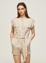 salopeta scurta cu centura femei Pepe Jeans piatră 6Z0R46176