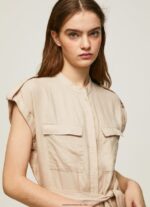 salopeta scurta cu centura femei Pepe Jeans piatră 6Z0R46176 - imagine 3