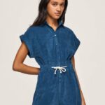 salopeta scurta din catifea femei Pepe Jeans jarman 6Z0R46209