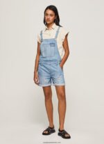 salopete scurte din denim de bumbac femei Pepe Jeans denim 6Z0R46175 - imagine 2