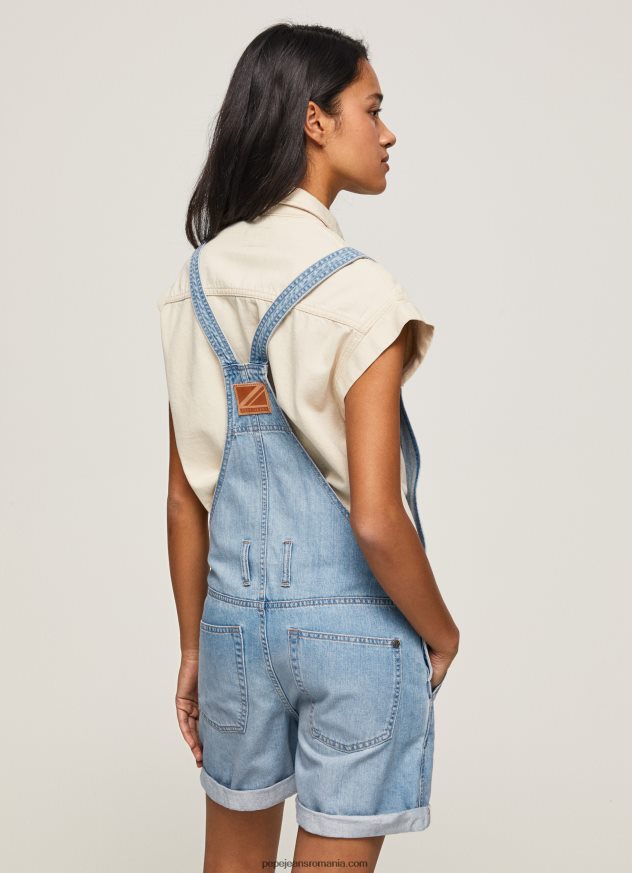 salopete scurte din denim de bumbac femei Pepe Jeans denim 6Z0R46175 - imagine 4