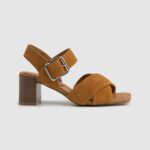 sandale altea basic din piele intoarsa femei Pepe Jeans coniac 6Z0R46649