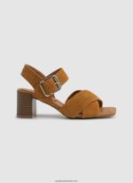 sandale altea basic din piele intoarsa femei Pepe Jeans coniac 6Z0R46649